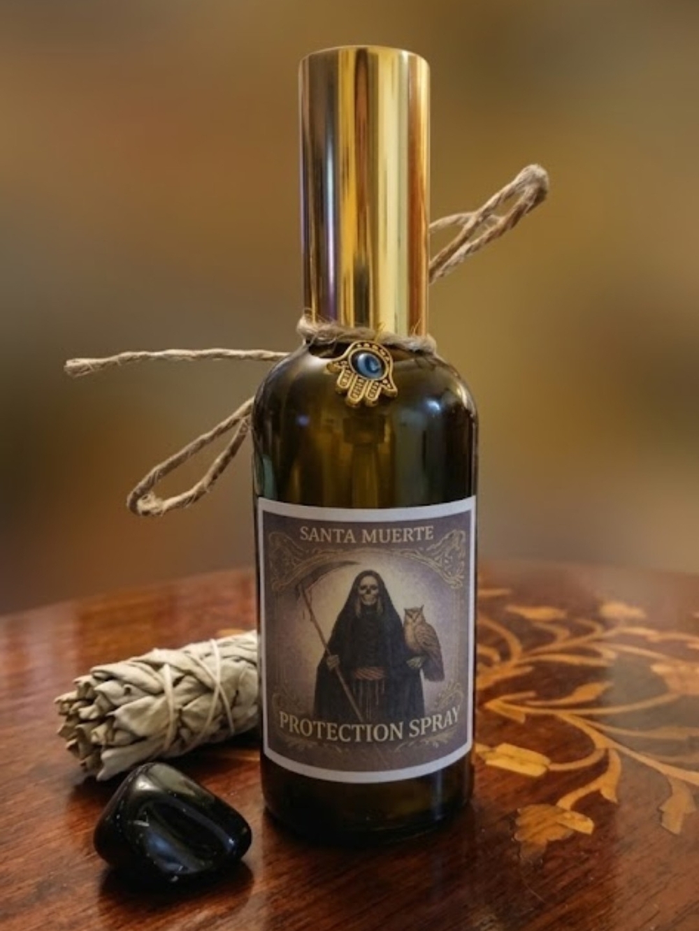 Santa Muerte Protection & Purification Spray — Curse and Evil Removal Mist